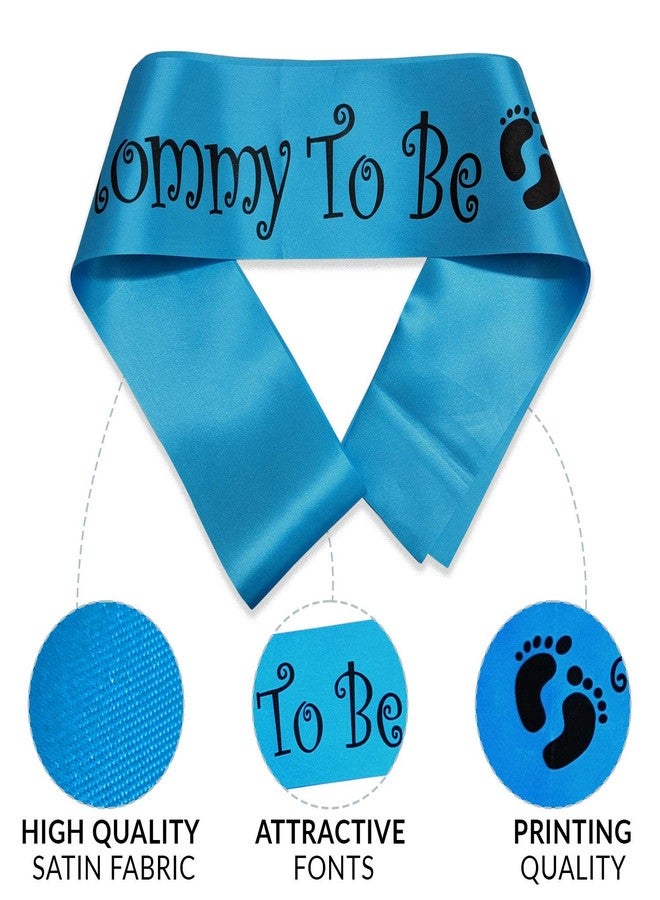WOBBOX Baby Shower Combo of Party Props 30 Pcs & Blue Color Baby Shower Bunting Banner, with Mommy to be Blue Sash, Baby Shower Decoration Item (Pack of 3) - Image 5